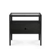 Spindle Bedside Table - / Solid Oak & Glass - 1 Drawer - Ethnicraft 1 Spindle Bedside Table - / Solid Oak & Glass - 1 Drawer - Ethnicraft -made in design shop bedside table spindle black oak madeindesign 379327 product800