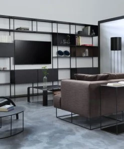 Easy Irony TV Bookcase - / Compo G - L 352 X H 226 Cm - Zeus -made in design shop bookcase easy irony tv sanded black copper madeindesign 366968 product800