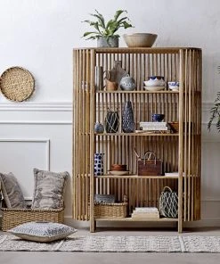 Sali Bookcase - / Mango Wood - L 121 X H 172 Cm - Bloomingville -made in design shop bookcase sali mango wood madeindesign 389056 product800