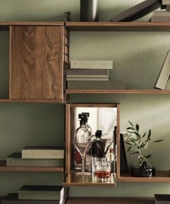 String® System Tiny Crate - / Small - Drop-down Door - L 28 X D 30 Cm - String Furniture -made in design shop crate stringr system tiny walnut madeindesign 398830 product800