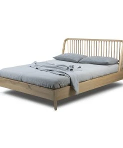 Spindle Double Bed - / For Mattress 180 X 200 Cm - Solid Oak - Ethnicraft