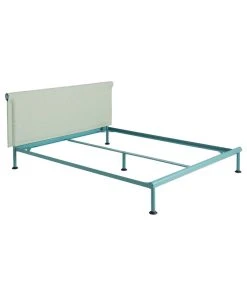 Tamoto Double Bed - / For 160 X 200 Cm Mattress - Fabric & Metal - Hay