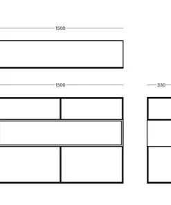 Tristano Dresser - / With LED Lighting - L 150 X H 103 Cm - Zeus -made in design shop dresser tristano black madeindesign 333987 product800
