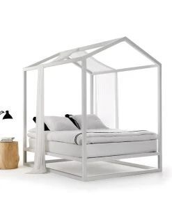 Casetta In Canadá Four-poster Bed - / 213 X 173 X H 235 Cm - Mogg -made in design shop four poster bed casetta in canada white madeindesign 229159 product800