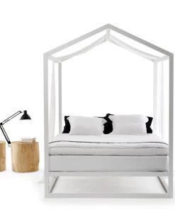Casetta In Canadá Four-poster Bed - / 213 X 173 X H 235 Cm - Mogg -made in design shop four poster bed casetta in canada white madeindesign 229161 product800