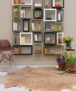 Bigstick Shelf - Lacquered Sheet Metal - 36 X 36 Cm - Presse Citron -made in design shop shelf bigstick grey madeindesign 258991 product800