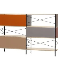 Eames Storage Unit ESU Shelf - / 3 Levels - L 179,5 X H 117,5 Cm - Vitra -made in design shop shelf eames storage unit esu 3 levels multicoloured wood madeindesign 372345 product800