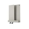Folded Shelf - / L 29 X H 40 Cm - Metal - 2 Hooks + Compartment - Muuto