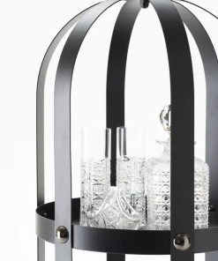 La Gabbia Shelf - / Ø 40 X H 170 Cm - Opinion Ciatti -made in design shop shelf la gabbia black black nails madeindesign 239844 product800