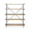 Rise Shelf - / Solid Oak & Metal - L 140 X H 165 Cm - Ethnicraft -made in design shop shelf rise oak black madeindesign 349756 product800