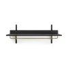 Sector Shelf - / L 87 X D 37 Cm - With Hanger - Ferm Living 2 Sector Shelf - / L 87 X D 37 Cm - With Hanger - Ferm Living -made in design shop shelf sector black ash brass madeindesign 392949 product800