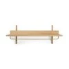 Sector Shelf - / L 87 X D 37 Cm - With Hanger - Ferm Living -made in design shop shelf sector natural oak brass madeindesign 392941 product800