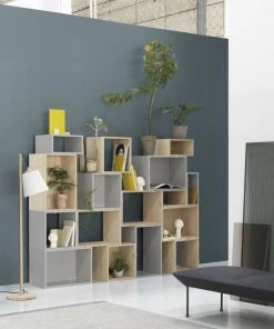 Stacked 2.0 Shelf - / Medium Carré 43x43 Cm / Sans Fond - Muuto -made in design shop shelf stacked 2 0 light grey madeindesign 303920 product800