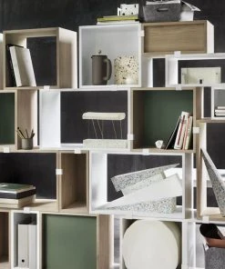 Stacked 2.0 Shelf - / Medium Carré 43x43 Cm / Sans Fond - Muuto -made in design shop shelf stacked 2 0 light grey madeindesign 303922 product800