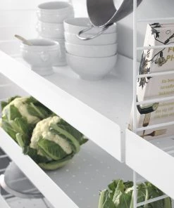 String® Pocket Metal Shelf - / Perforated Steel - L 60 X H 50 Cm - String Furniture -made in design shop shelf stringr pocket metal white madeindesign 373629 product800