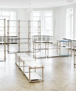 Woody Low Shelf - L 206 Cm X H 85 Cm - Hay -made in design shop shelf woody natural oak white w 206 cm x h 85 5 cm madeindesign 30250 product800