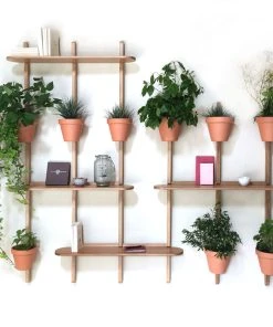 XPOT Shelf - / 4 Round Shelves L 100 Cm + 3 Supports H 200 Cm + 3 Supports H 150 Cm - Compagnie