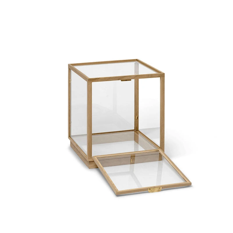 Miru Storage - / 40 X 40 X H 42 Cm - Glass & Oak - Ferm Living 4 Miru Storage - / 40 X 40 X H 42 Cm - Glass & Oak - Ferm Living - Image 2