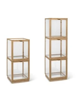 Miru Storage - / 40 X 40 X H 42 Cm - Glass & Oak - Ferm Living 9 Miru Storage - / 40 X 40 X H 42 Cm - Glass & Oak - Ferm Living -made in design shop storage miru light oak madeindesign 368614 product800