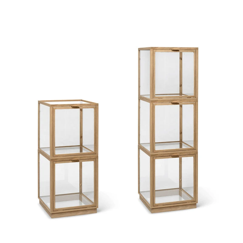 Miru Storage - / 40 X 40 X H 42 Cm - Glass & Oak - Ferm Living 5 Miru Storage - / 40 X 40 X H 42 Cm - Glass & Oak - Ferm Living - Image 3
