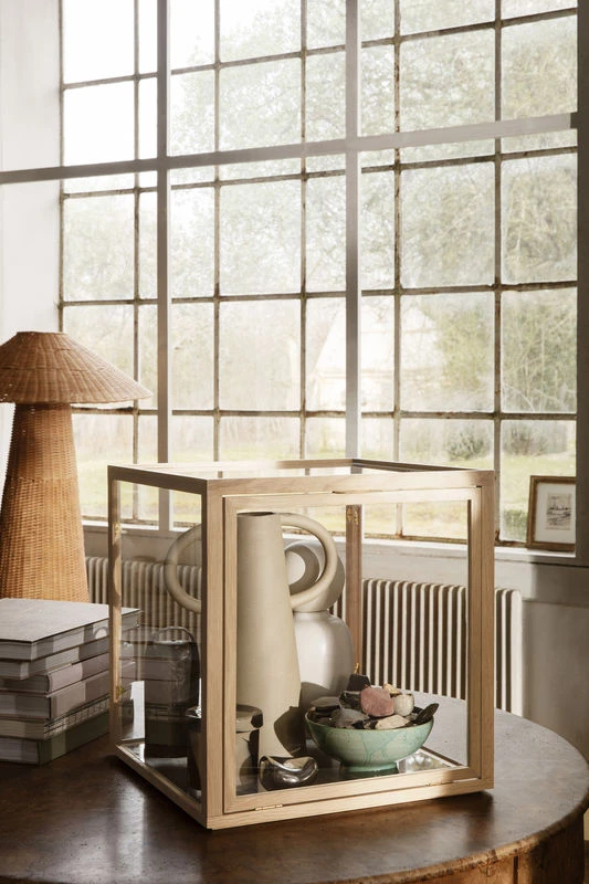 Miru Storage - / 40 X 40 X H 42 Cm - Glass & Oak - Ferm Living 6 Miru Storage - / 40 X 40 X H 42 Cm - Glass & Oak - Ferm Living - Image 4