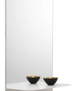 Horizon Vertical Wall Mirror - Shelf - Normann Copenhagen -made in design shop wall mirror horizon vertical blanc madeindesign 275918 product800
